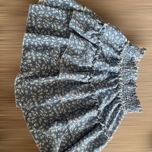 blue and white floral skirt ⭐️⭐️💙💙